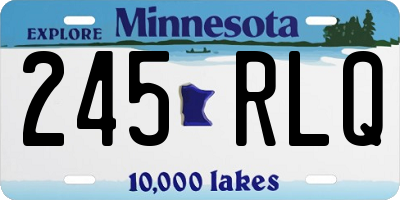 MN license plate 245RLQ