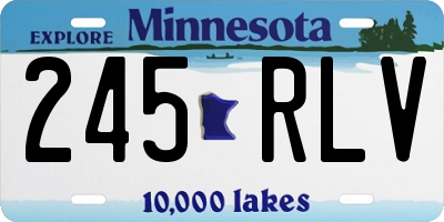 MN license plate 245RLV