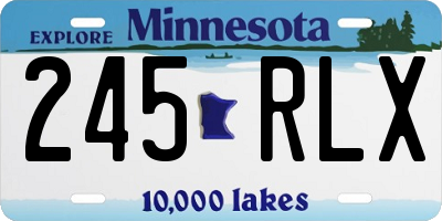 MN license plate 245RLX