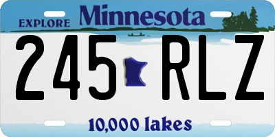 MN license plate 245RLZ