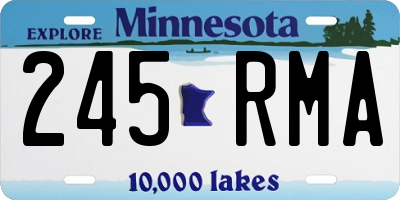 MN license plate 245RMA