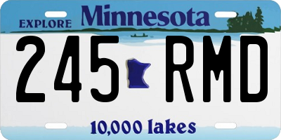 MN license plate 245RMD