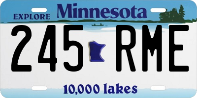 MN license plate 245RME