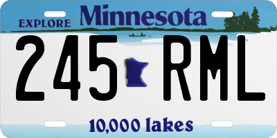 MN license plate 245RML