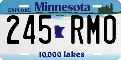MN license plate 245RMO