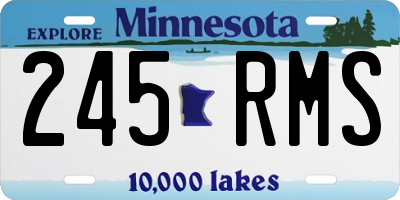 MN license plate 245RMS