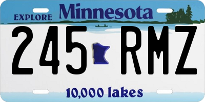 MN license plate 245RMZ