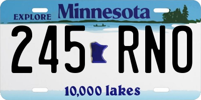 MN license plate 245RNO