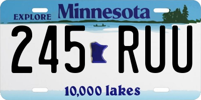 MN license plate 245RUU