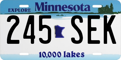 MN license plate 245SEK
