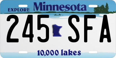 MN license plate 245SFA