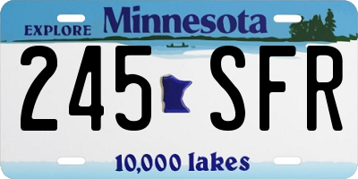 MN license plate 245SFR