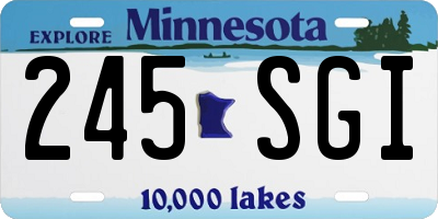 MN license plate 245SGI