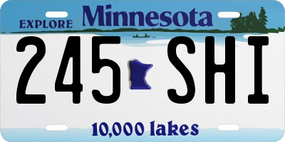 MN license plate 245SHI