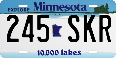 MN license plate 245SKR