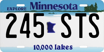 MN license plate 245STS