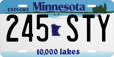 MN license plate 245STY