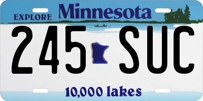 MN license plate 245SUC