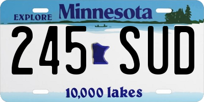MN license plate 245SUD