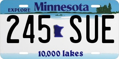 MN license plate 245SUE