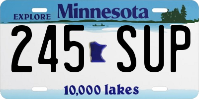 MN license plate 245SUP