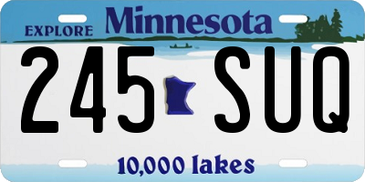 MN license plate 245SUQ