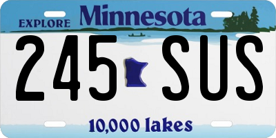 MN license plate 245SUS