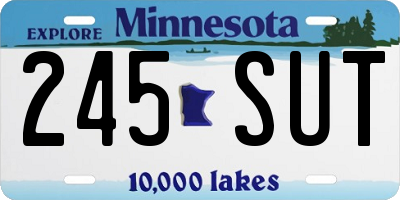 MN license plate 245SUT