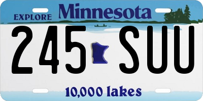 MN license plate 245SUU