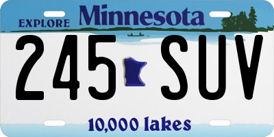 MN license plate 245SUV