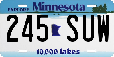 MN license plate 245SUW