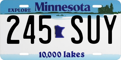 MN license plate 245SUY
