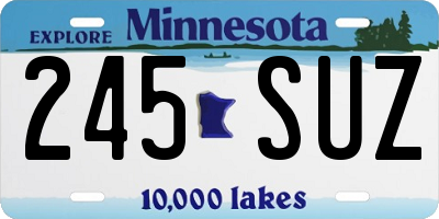 MN license plate 245SUZ