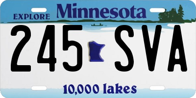 MN license plate 245SVA