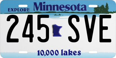 MN license plate 245SVE