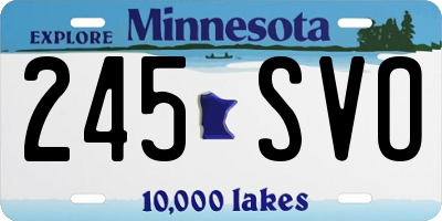 MN license plate 245SVO