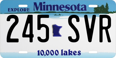 MN license plate 245SVR