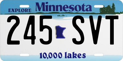 MN license plate 245SVT