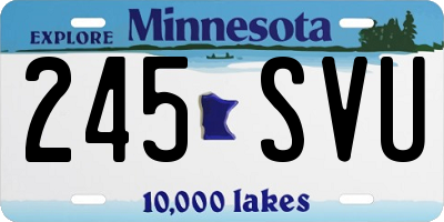 MN license plate 245SVU