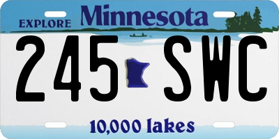 MN license plate 245SWC