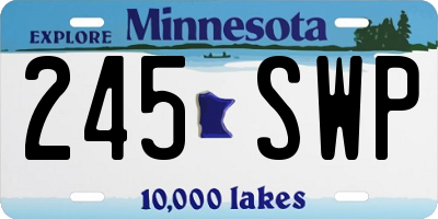 MN license plate 245SWP