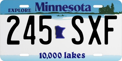 MN license plate 245SXF