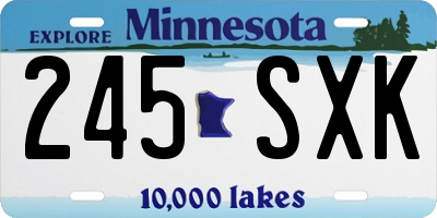 MN license plate 245SXK