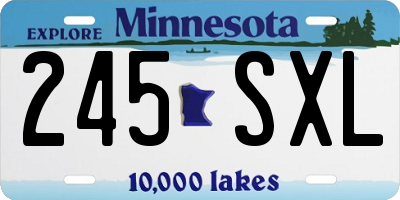 MN license plate 245SXL