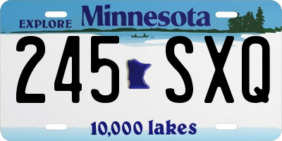MN license plate 245SXQ