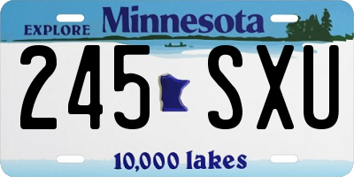 MN license plate 245SXU