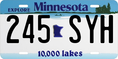 MN license plate 245SYH