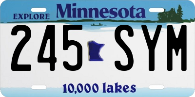 MN license plate 245SYM