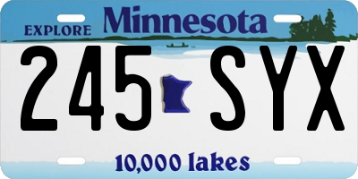 MN license plate 245SYX