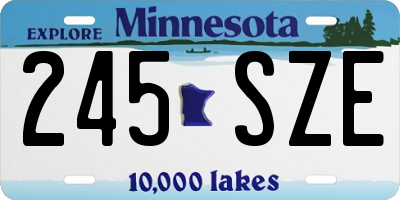 MN license plate 245SZE